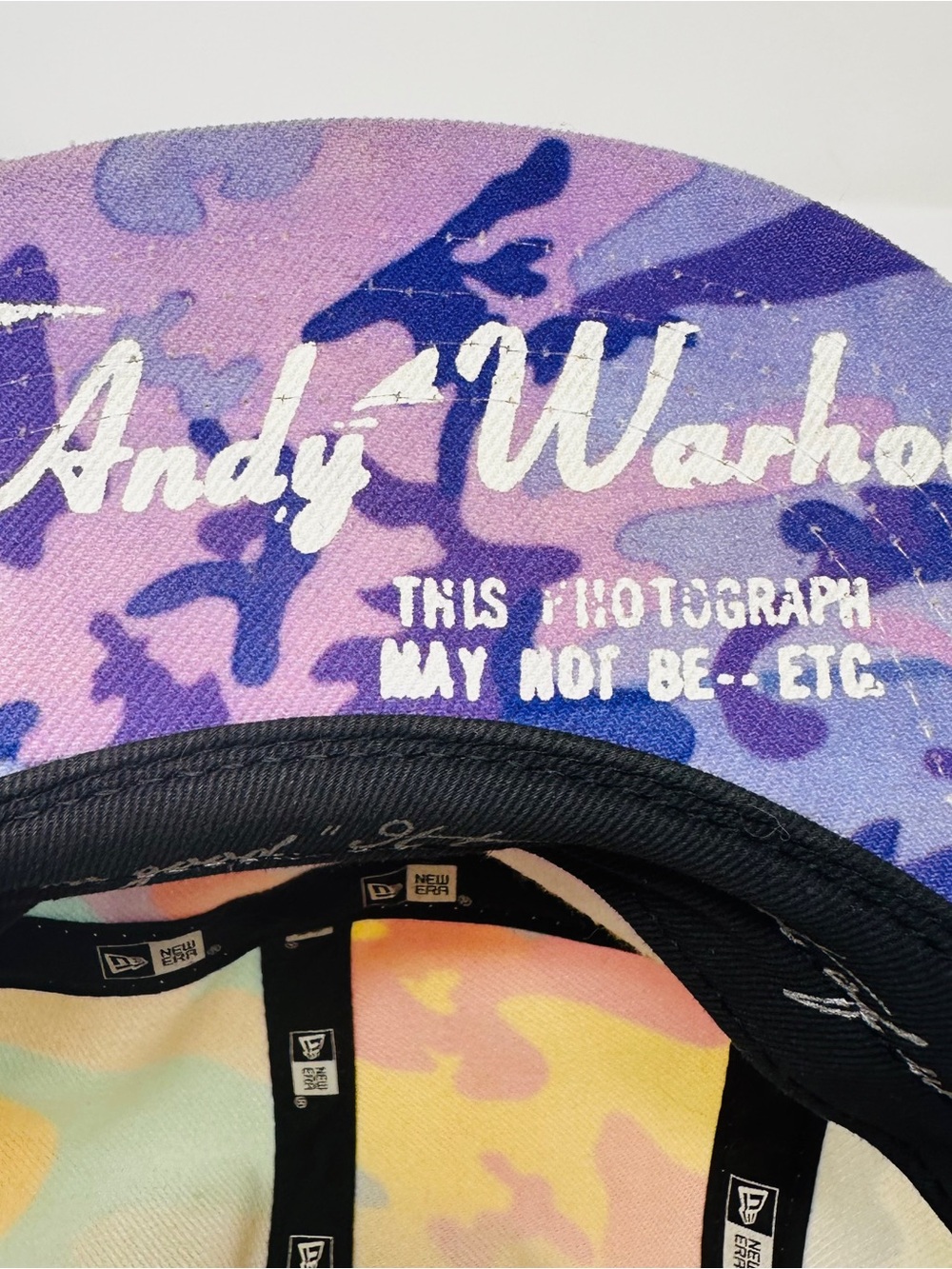 Andy Warhol Foundation New Era 5-Panel Hat Camo Pop Art Adjustable Hook Loop - Picture 8 of 15